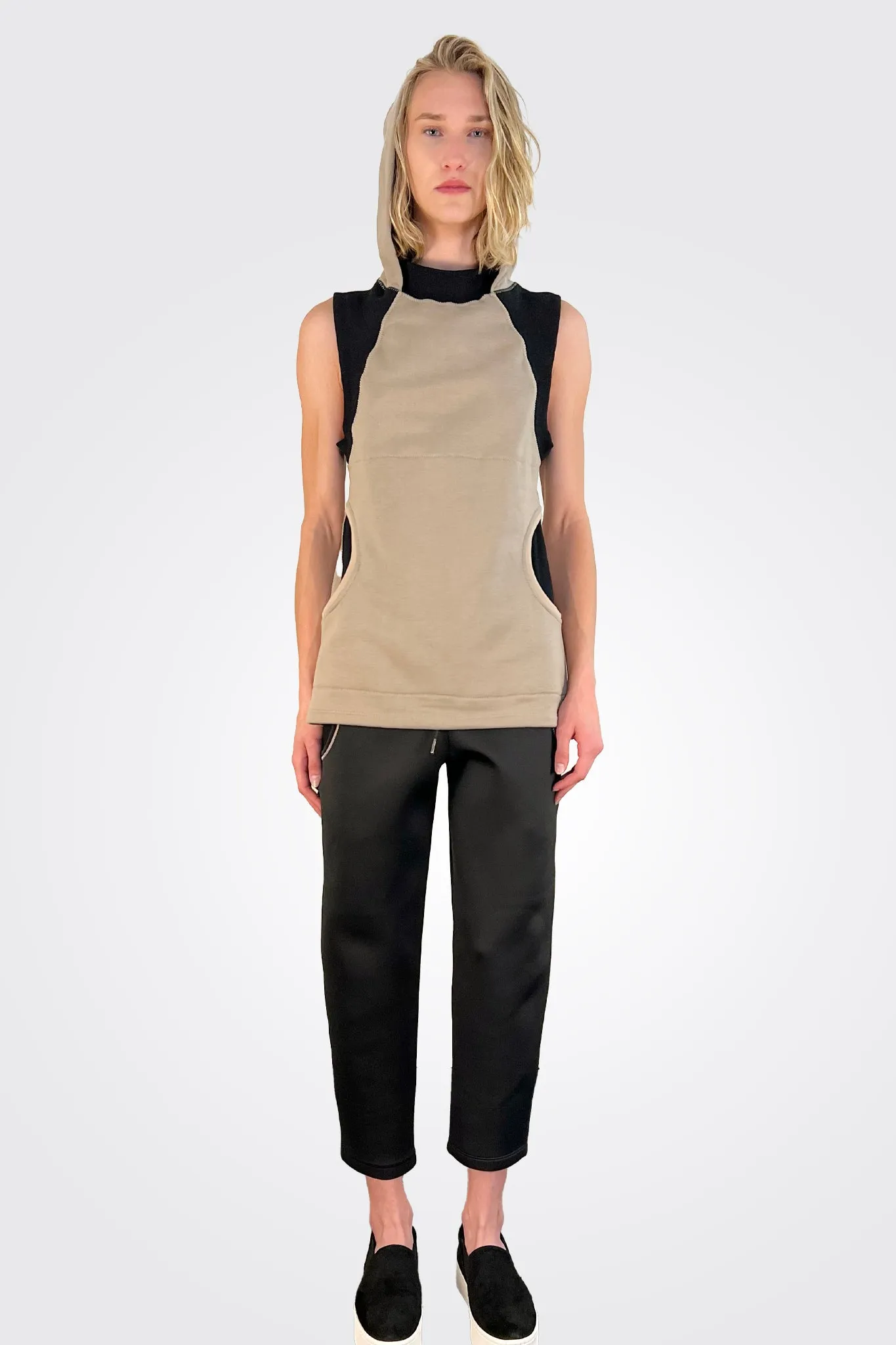 Asiy Vest - Light Tan \ Black