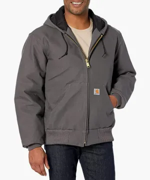 Carhartt Quilt-Flannel Lined Duck Active Jac - Gravel