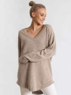 Cashmere sweater "Alva" - toast