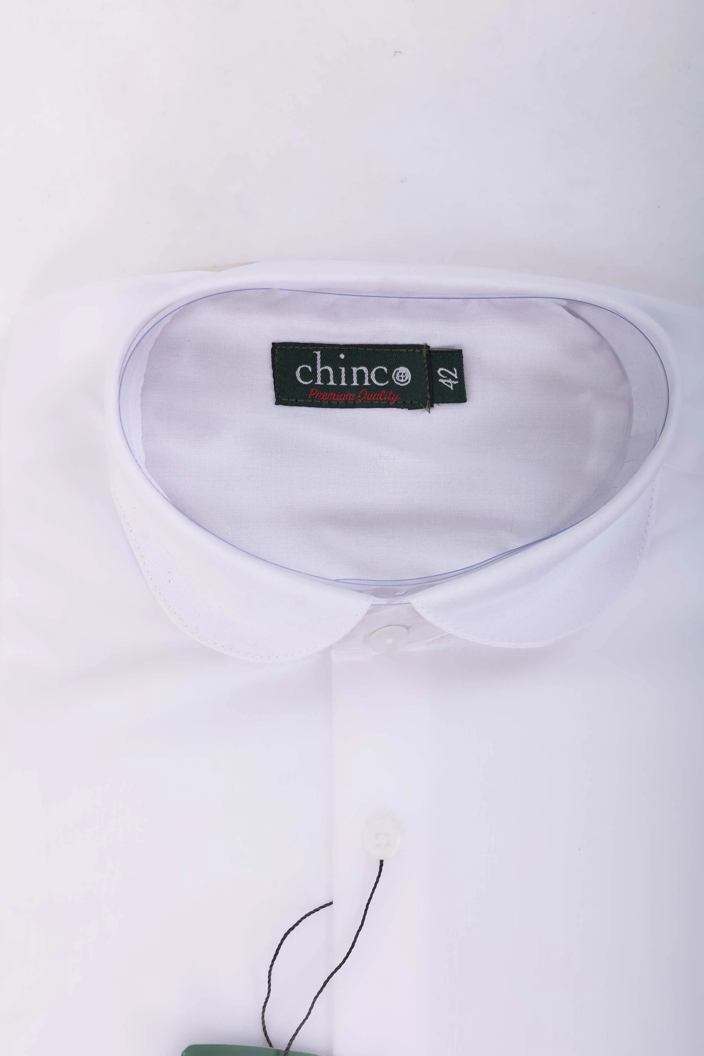 club collar slim fit chemise- White