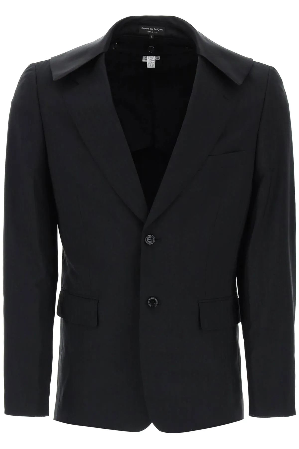 Comme Des Garcons Homme Plus Satin Collar Blazer With Eight