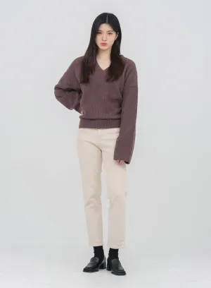 Fleece Lined Straight Leg Pants