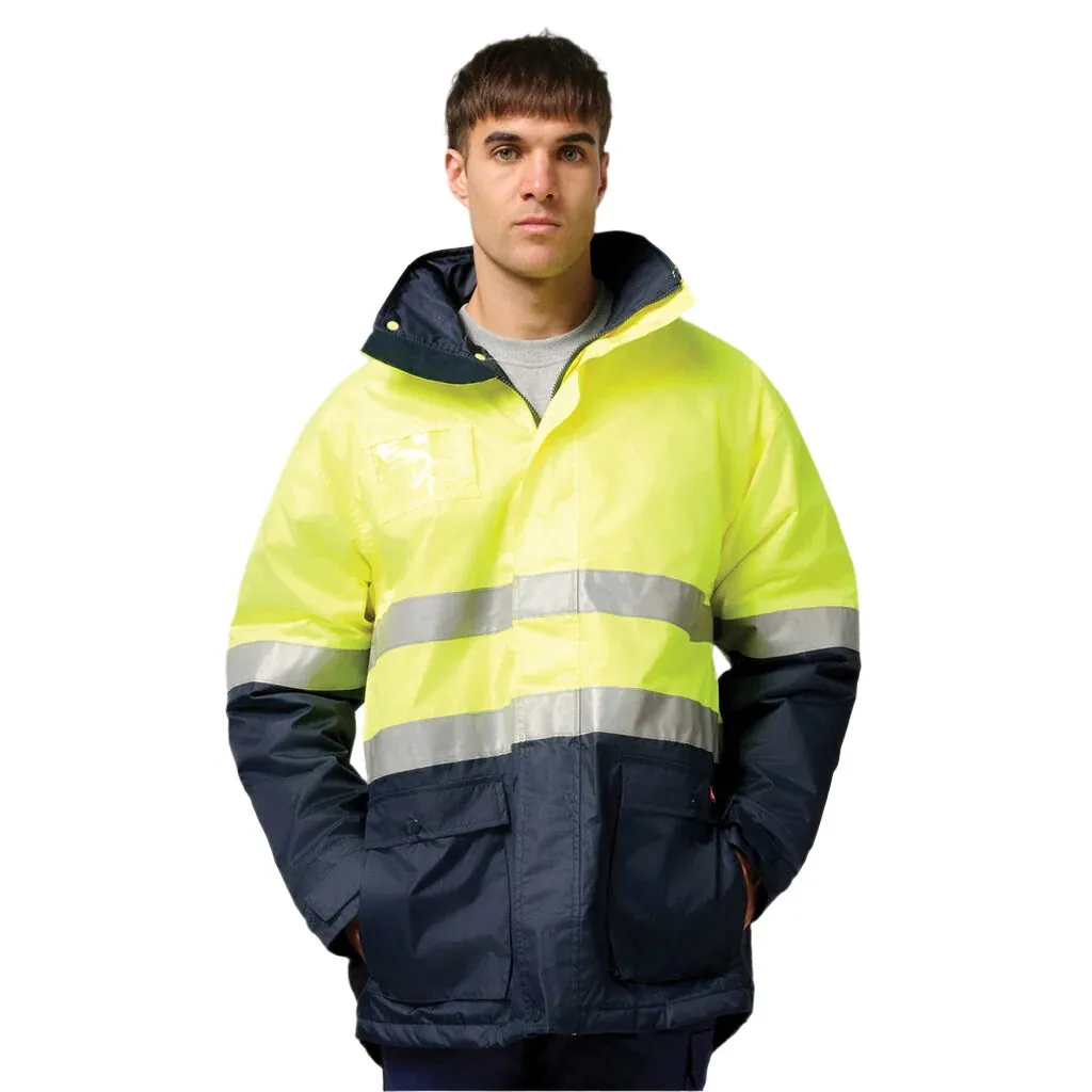 Hard Yakka Core Hi-Vis 2 Tone Taped Quilted Waterproof Jacket (Y06685)