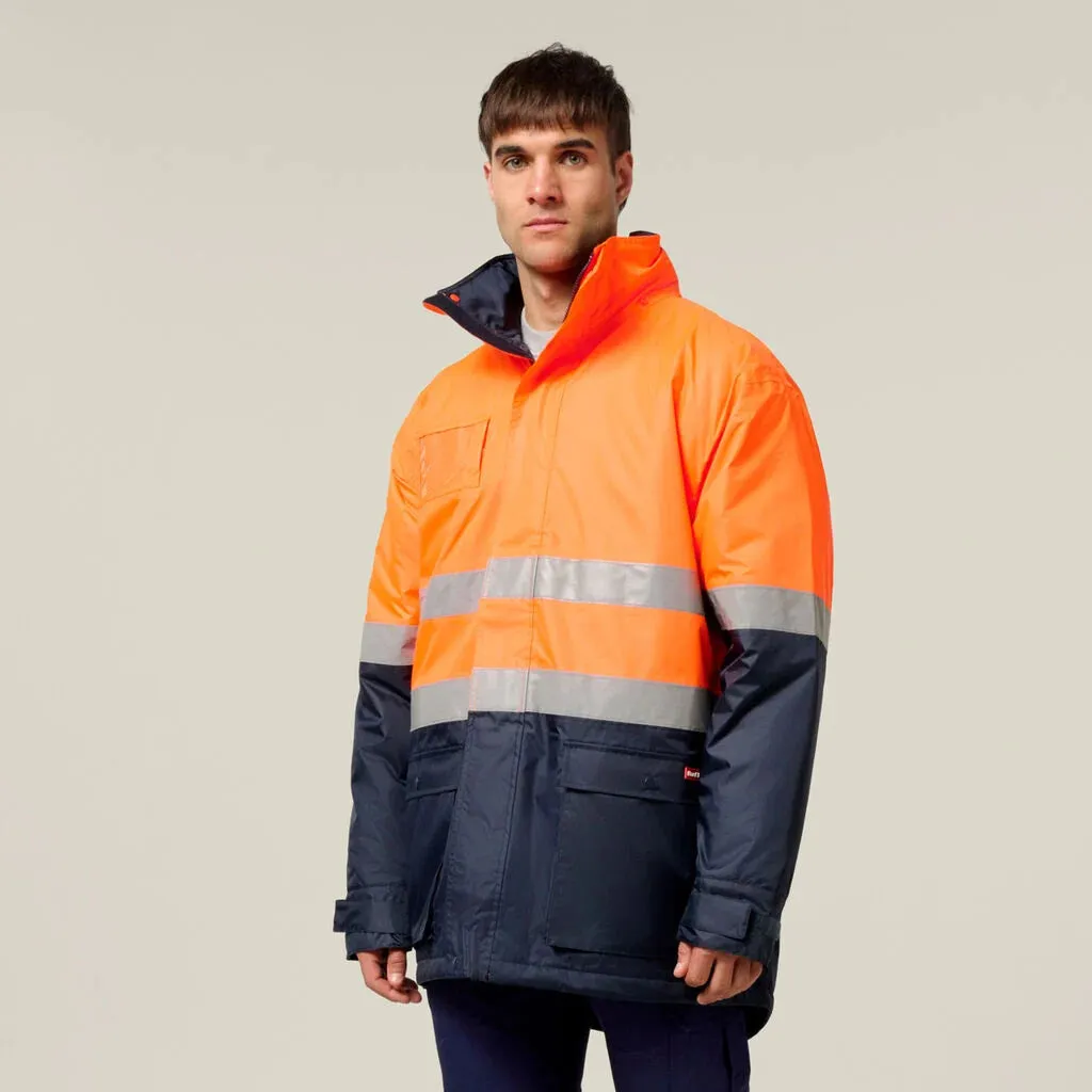 Hard Yakka Core Hi-Vis 2 Tone Taped Quilted Waterproof Jacket (Y06685)