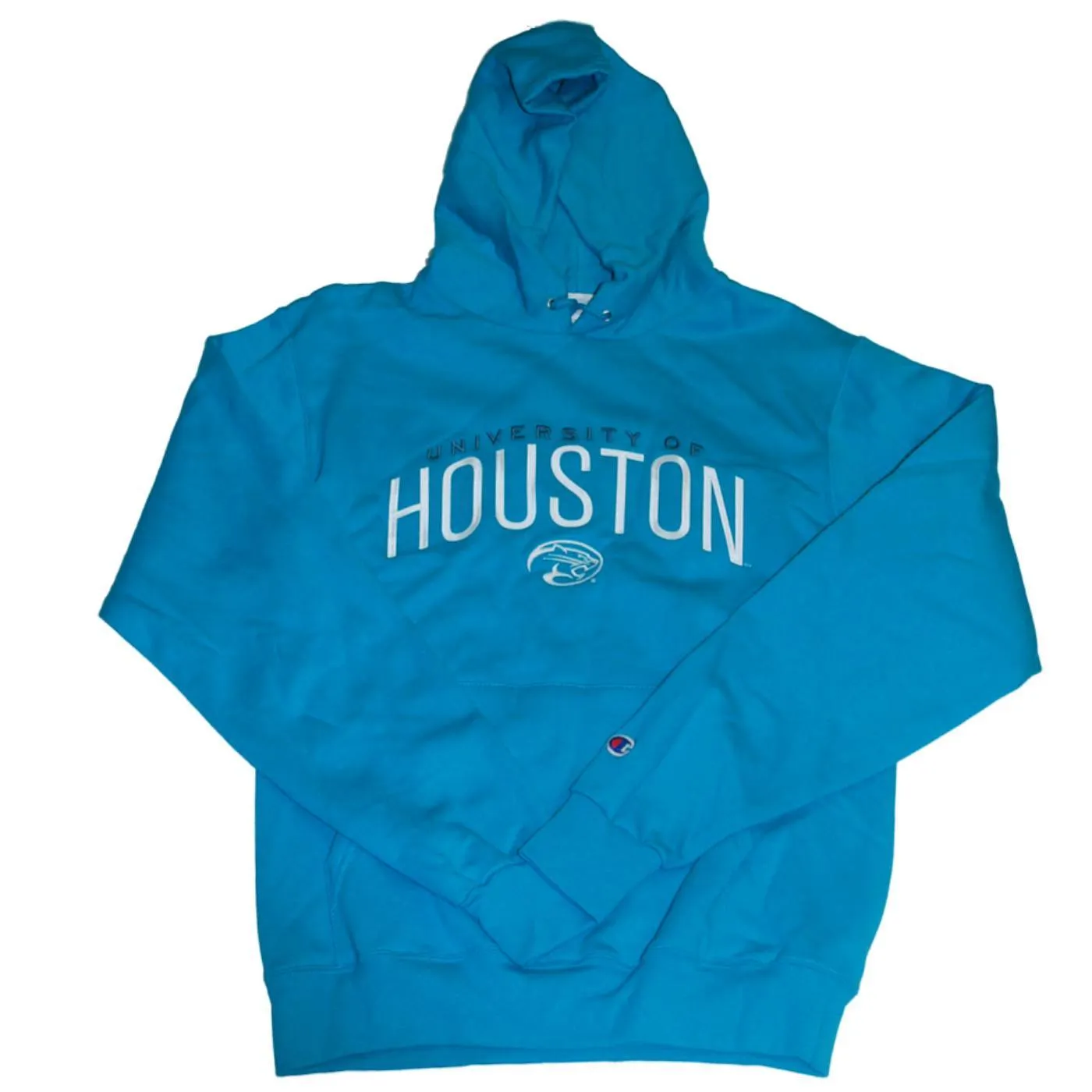 Houston Cougars Champion Women Teal Drawstring Hoodie Sweatshirt (S)