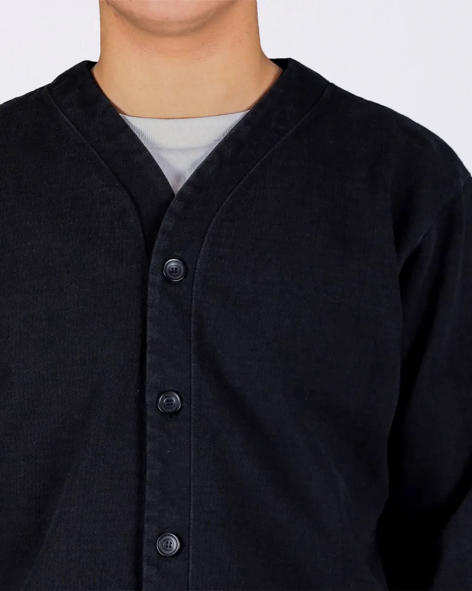 Japan Blue JBKN1002 Inlay Heavyweight Cardigan - Black