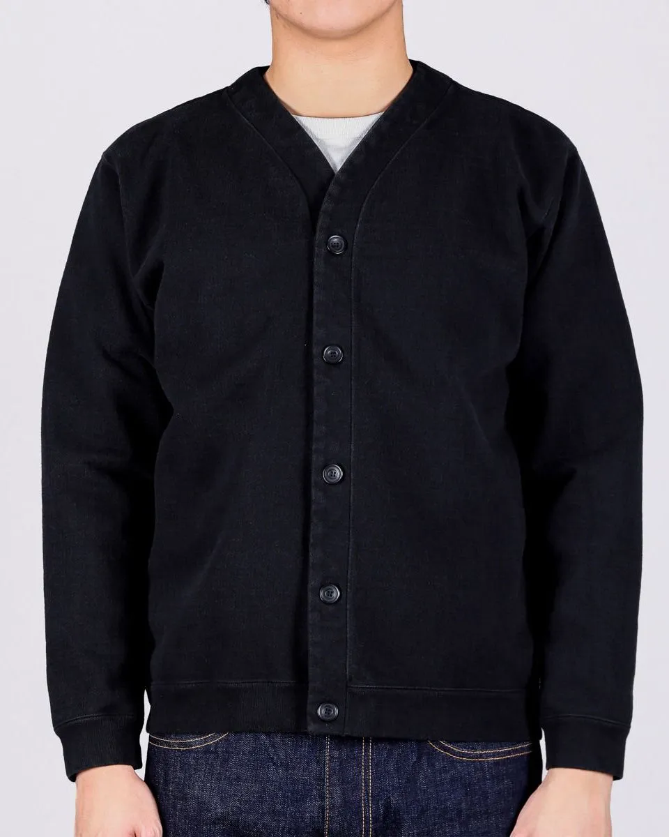 Japan Blue JBKN1002 Inlay Heavyweight Cardigan - Black