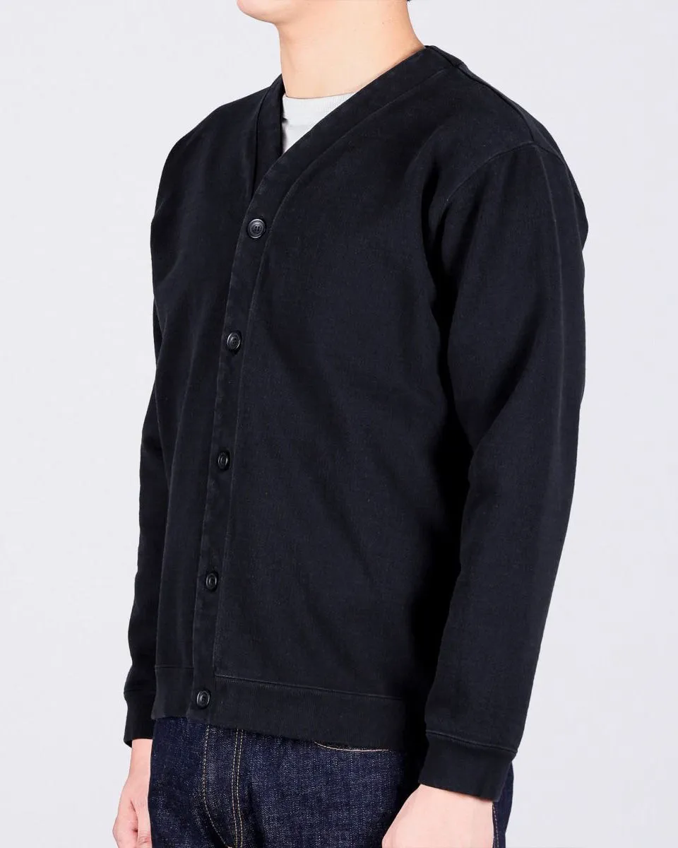 Japan Blue JBKN1002 Inlay Heavyweight Cardigan - Black