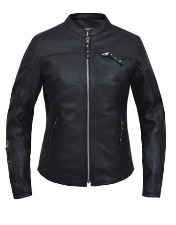 Ladies Motorcycle Leather Jacket - A Durable and Stylish Choice 6843