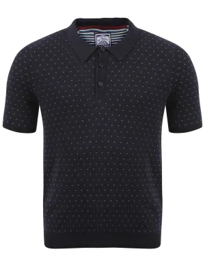 Le Shark Joseph dark navy knitted polo