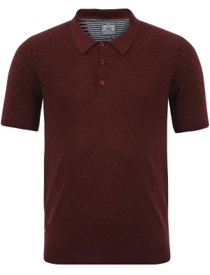 Le Shark Joseph Oxblood Knitted Polo