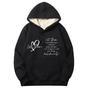 Let Them Keep Shining Crew Collar Fleece Sherpa Hoodie