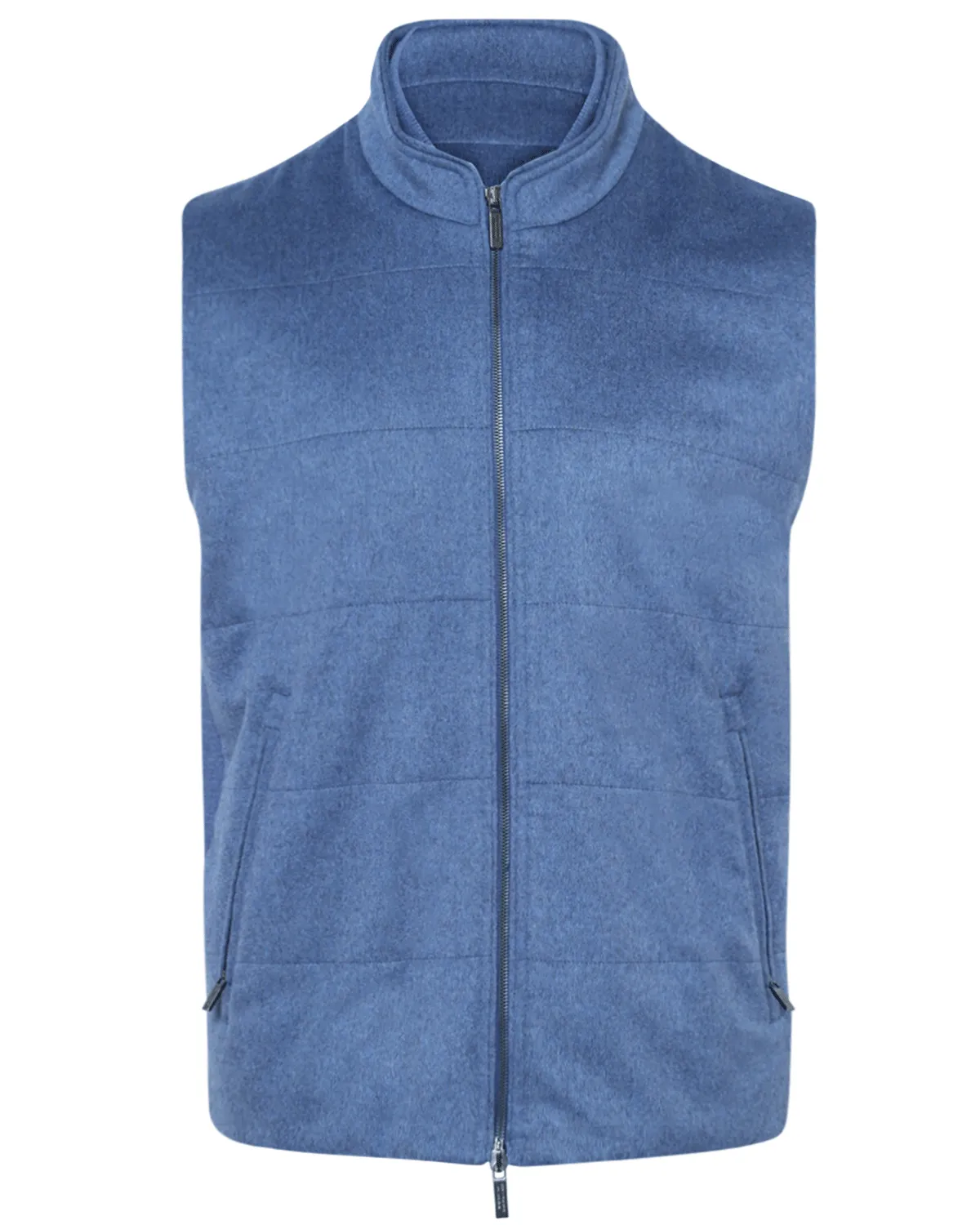 Light Blue Vest with Knit Sides