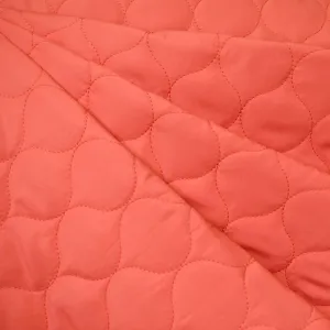 Light Weight Matte Bubble Quilted Puff Coating Coral