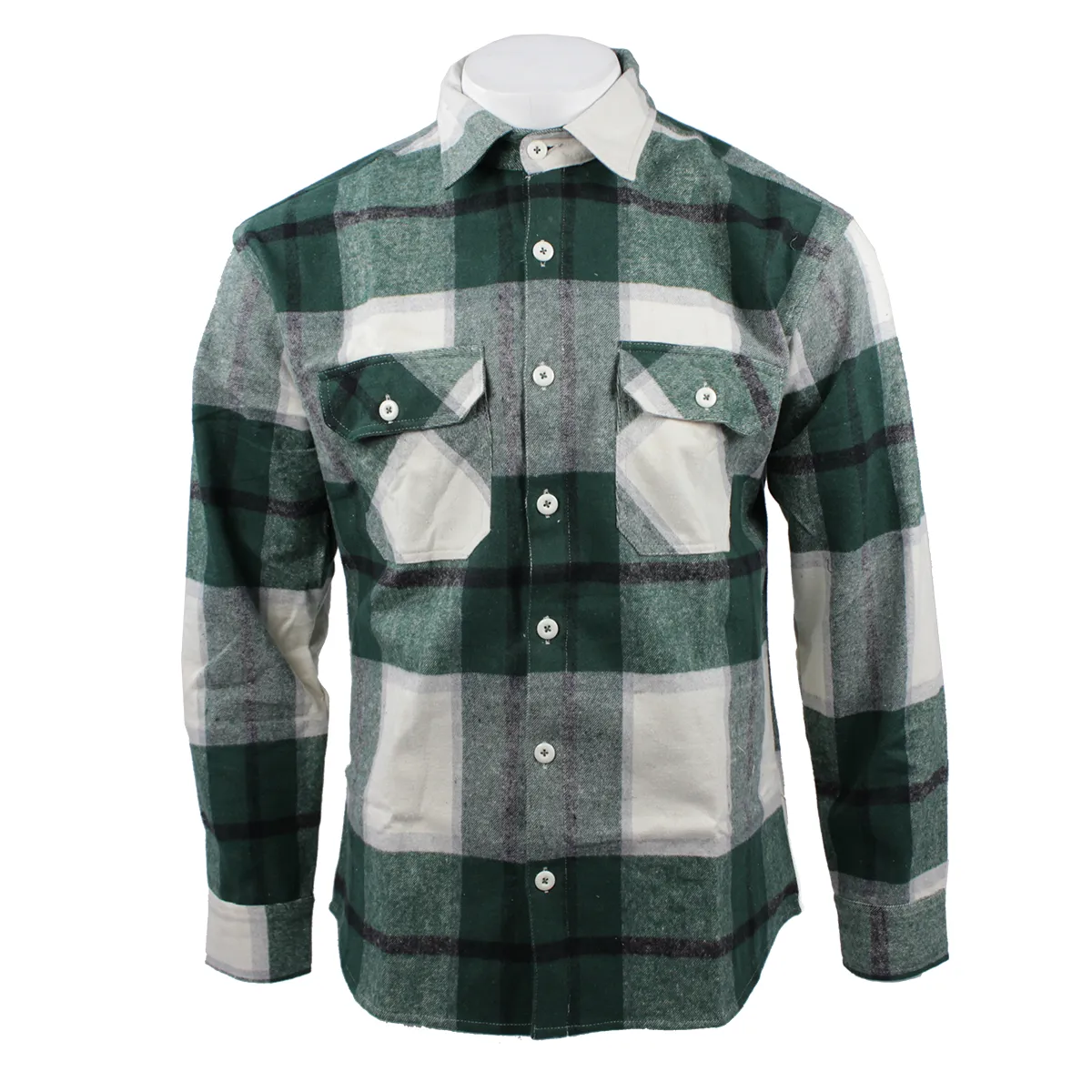 Men's Relaxed Fit Plaid Brawny Flannel Shirt P122