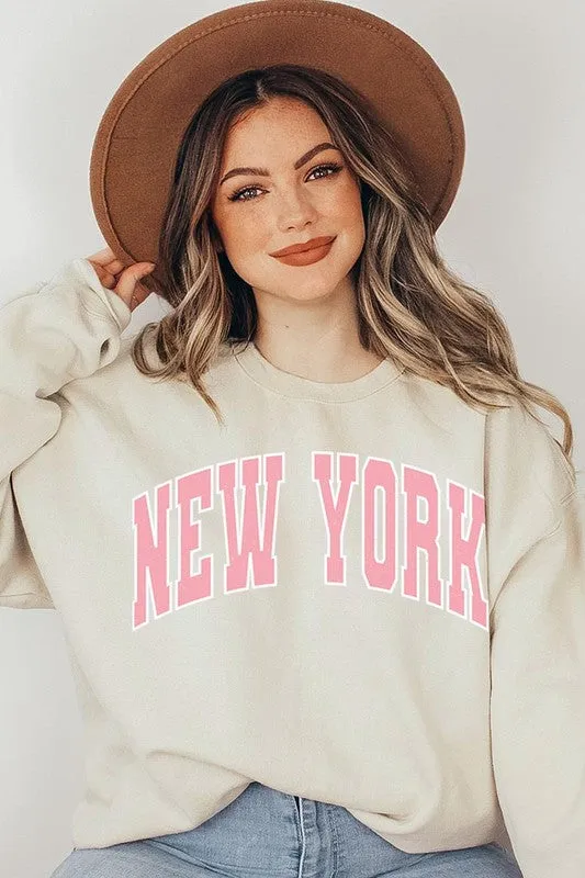 New York State Oversized Graphic Sweatshirts