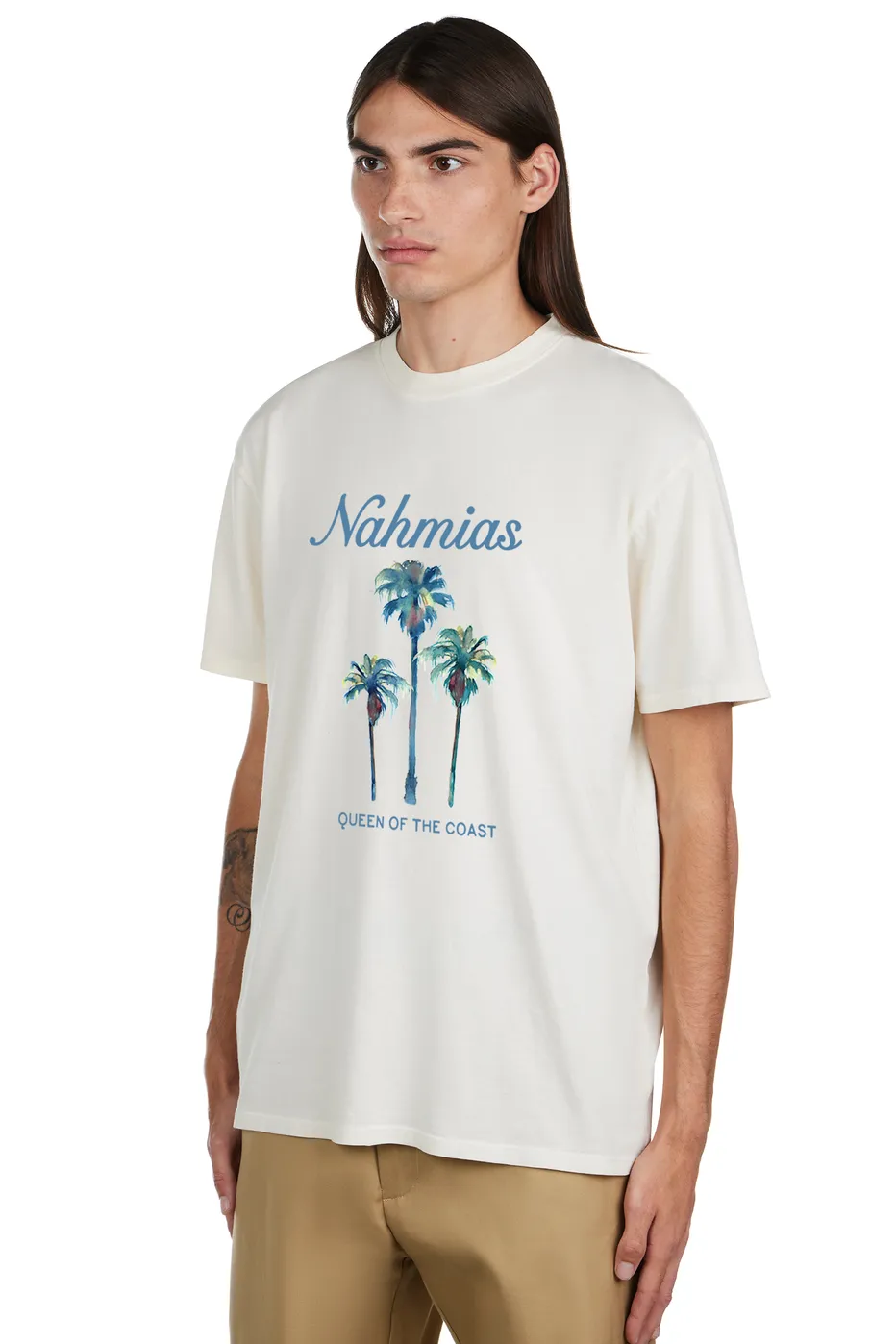 PALM TREE COAST LOGO PRINT T-SHIRT