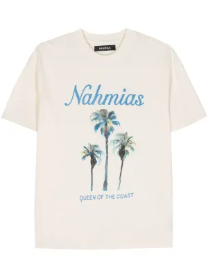 PALM TREE COAST LOGO PRINT T-SHIRT