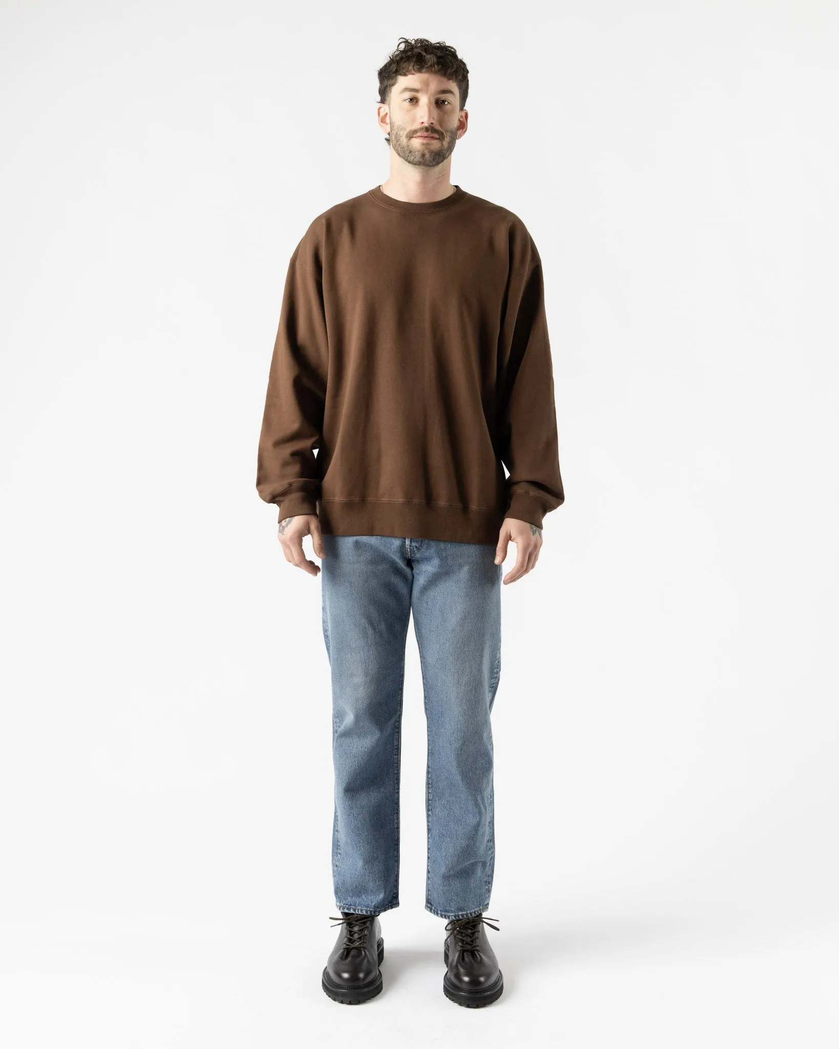 Pilgrim Surf   Supply Jaar Reinforced Crew in Dark Brown