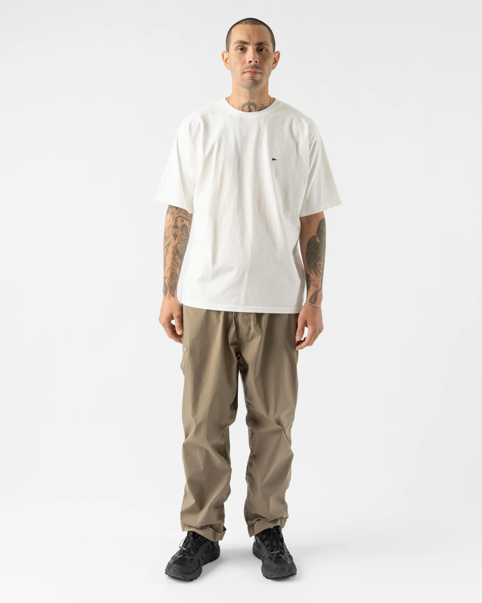 Pilgrim Surf   Supply Minimalist Embroidered Tee in White