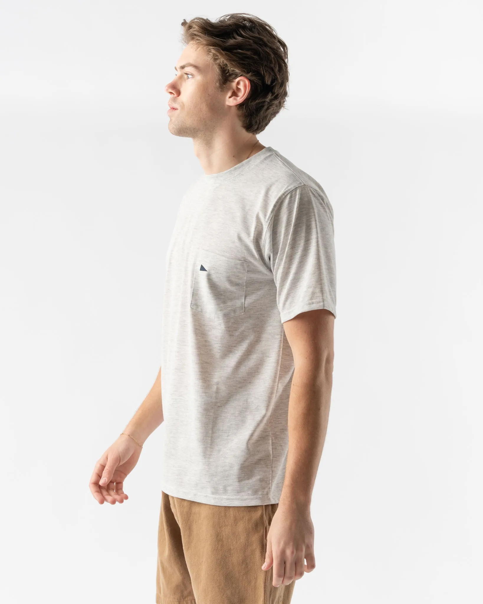 Pilgrim Surf   Supply Quicky Dry Tee in Oatmeal/Navy