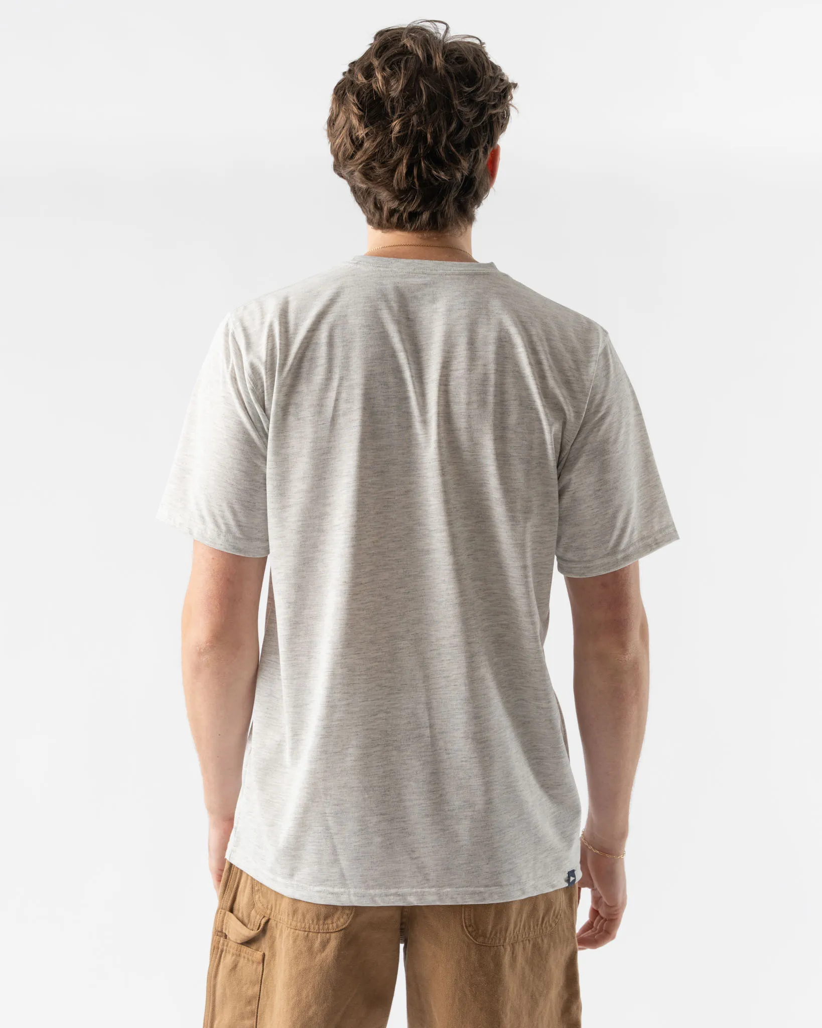 Pilgrim Surf   Supply Quicky Dry Tee in Oatmeal/Navy