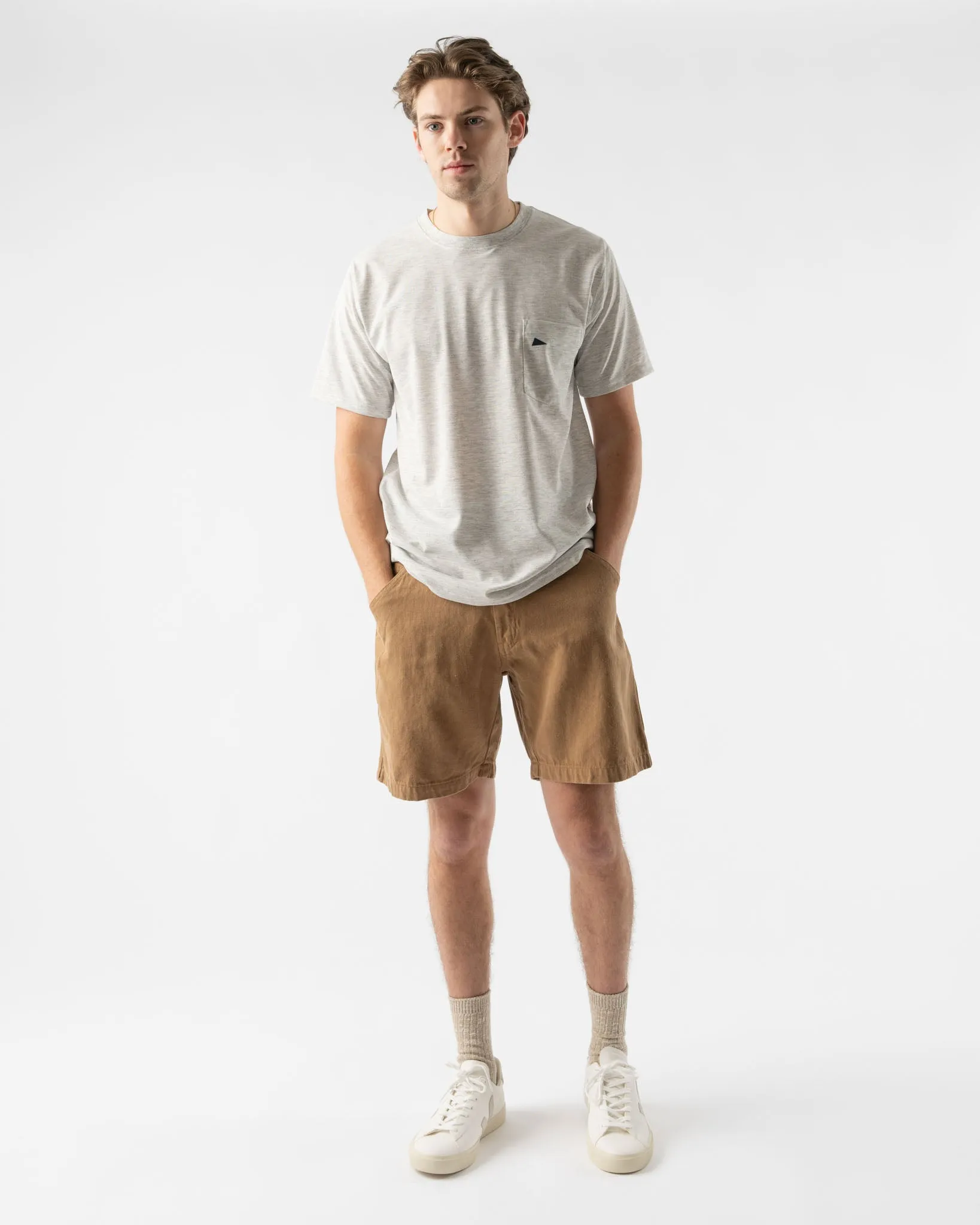 Pilgrim Surf   Supply Quicky Dry Tee in Oatmeal/Navy