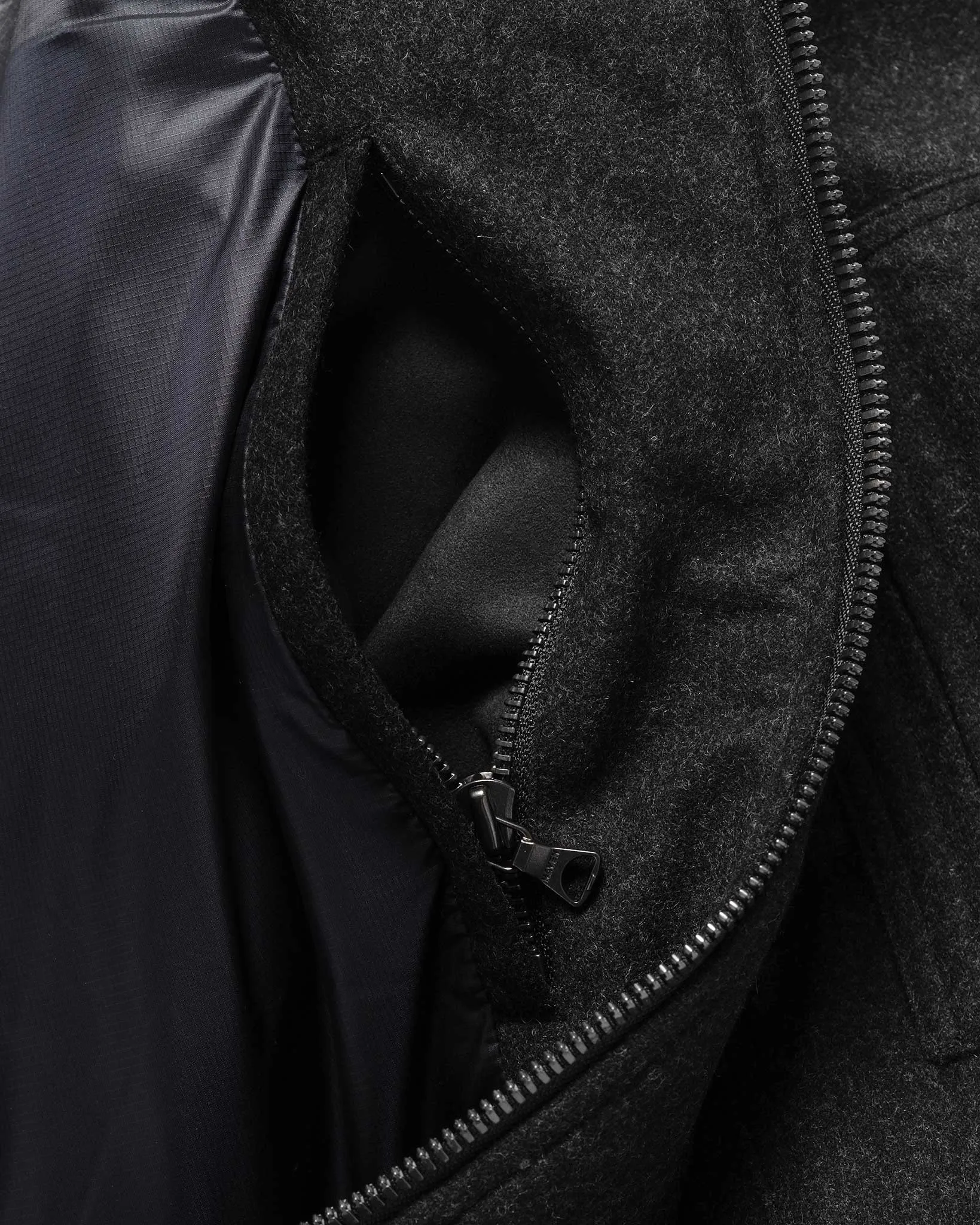 Pilot Jacket - Loro Piana Storm System® Wool Charcoal / Primaloft®