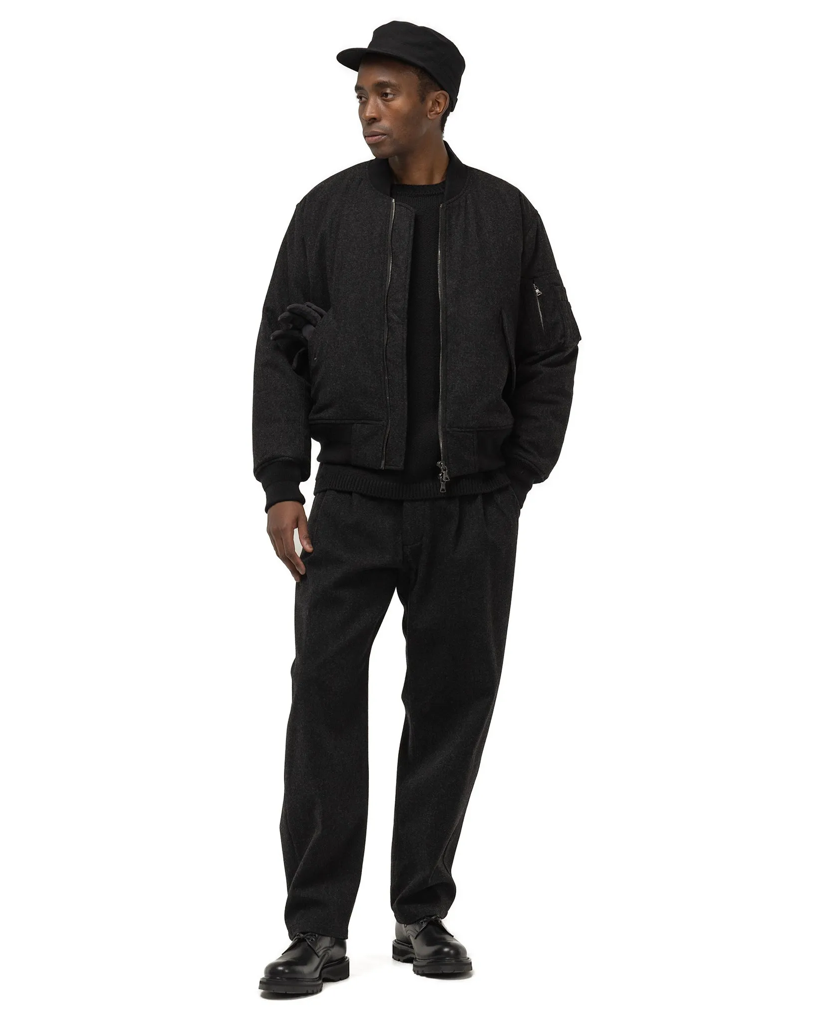 Pilot Jacket - Loro Piana Storm System® Wool Charcoal / Primaloft®