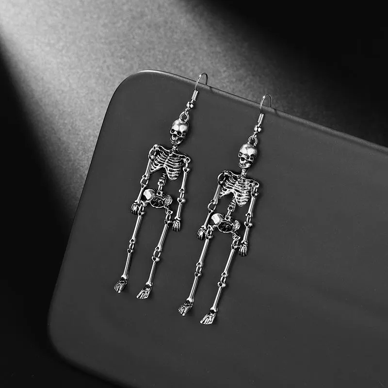 Tokyo Mart Halloween Skull Dangle Earrings Cosplay Party Jewelry for Women