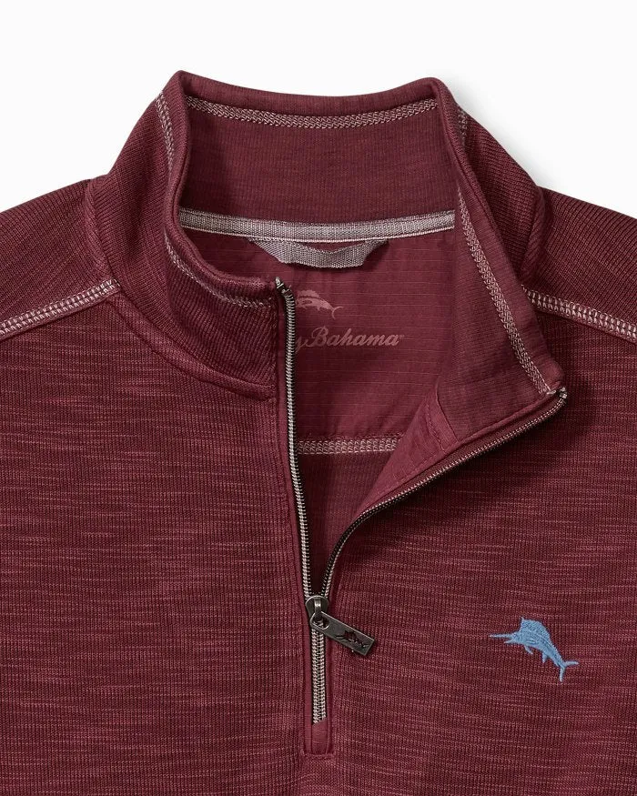 Tommy Bahama Tobago Bay Half-Zip Sweatshirt | Aged Claret