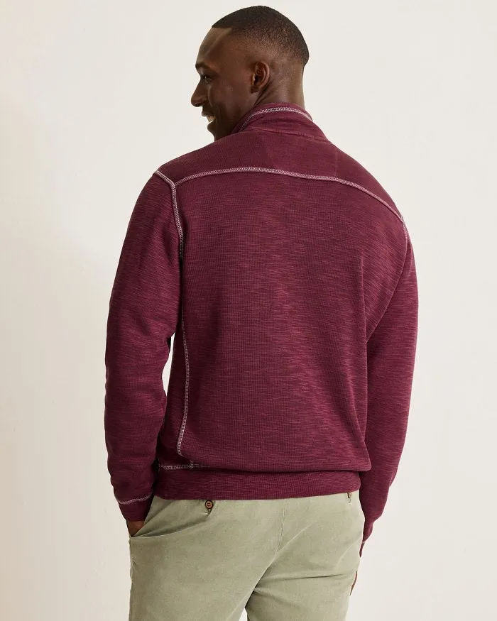 Tommy Bahama Tobago Bay Half-Zip Sweatshirt | Aged Claret