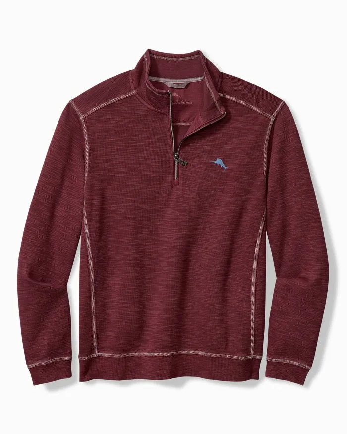 Tommy Bahama Tobago Bay Half-Zip Sweatshirt | Aged Claret