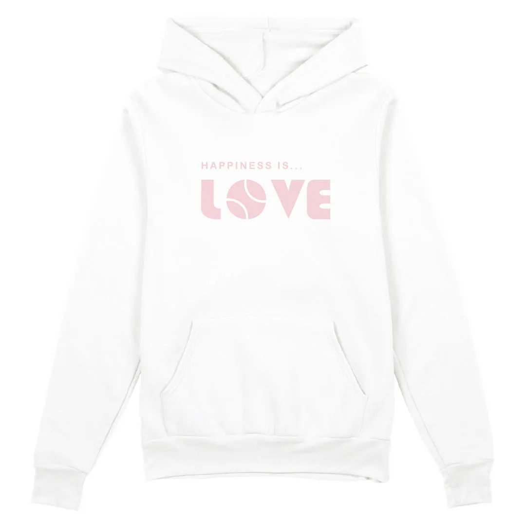 Unisex Tennis Love Hoodie, White