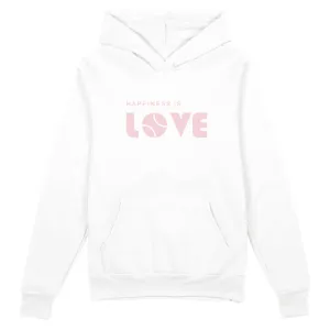 Unisex Tennis Love Hoodie, White