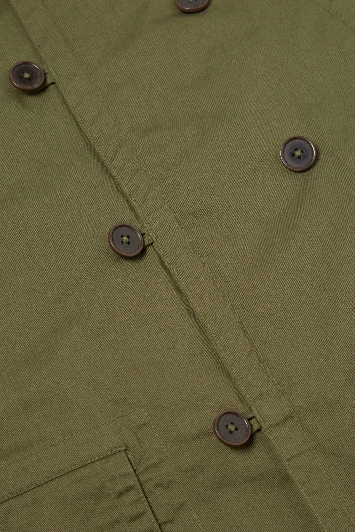 Universal Works - Reversible Mackinaw Jacket Light Olive Twill/Sherpa