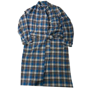 Vintage Pendleton Made In U.S.A. "Blue Tartan Plaid" Virgin Wool Robe